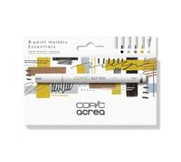 COPIC acrea set Essentials, juego de 6 rotuladores con tinta a base de agua y pigmentos, ancho de trazo 0,8-1,2 mm