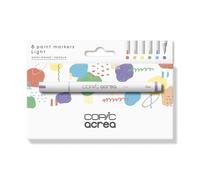 COPIC acrea Set Light, juego de 6 rotuladores con tinta a base de agua y pigmentos, ancho de trazo 0,8-1,2 mm