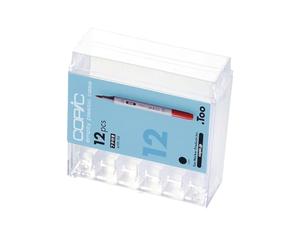COPIC Ciao, Estuche de plástico vacío, expositor acrílico para 12 rotuladores Copic Twin con una punta de anchura media y otra de pincel