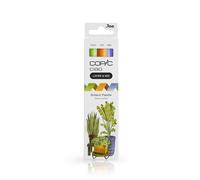 Copic Ciao LAYER & MIX «Botanic Palette», juego de rotuladores en 3 colores diferentes, rotulador de trazado con punta mediana y punta de pincel.