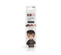 COPIC Ciao LAYER & MIX «Paleta cálida», set de rotuladores con 3 colores diferentes, rotulador de trazado con punta mediana y punta de pincel.