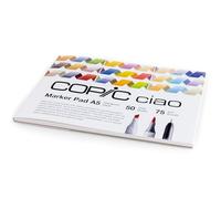 Copic Ciao Marker Pad, 50 Hojas DIN A5, Papel de Dibujo de 75 g/m² para rotuladores, Ultra Blanco, sin ácido, sin Cloro, Paper, Ultrawhite