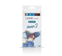 Copic Ciao - Juego de rotuladores (5 unidades, doble punta, incluye rotulador de punta fina 0,3 mm, para dibujar manga), tonos brillantes