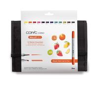 COPIC Ciao «Starter-Set», Set de 12 en cartera, Rotulador doble con punta mediana y punta de pincel