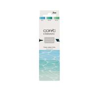 Copic Classic DESIGNER COLLECTION Set Tintas al agua transparentes, set de rotuladores con 3 tonos de azul, rotuladores gemelos con una punta ancha y otra fina