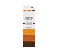 Copic Classic DESIGNER COLLECTION Set Tonos de madera vivos, set de rotuladores con 3 colores marrones fríos, rotuladores gemelos con una punta ancha y otra fina