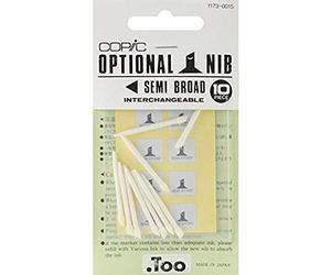 COPIC Classic, Optional Nib, Semi Broad, 10 puntas de recambio para Twin Marker con una punta ancha y otra fina
