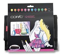COPIC Classic Set «Bright Colours», set de 12 en cartera, rotuladores dobles con punta media y fina