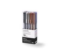 Copic Juego Multiliner, juego completo de colores de 10 bolígrafos - 0,3 mm