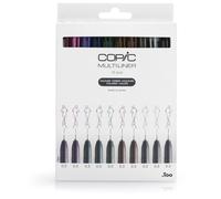 Copic Multiliner Set «Colors», 10 fineliners de diferentes colores, grosor de trazo de 0,3 mm, rotuladores de dibujo con punta fina y tinta pigmentada resistente al agua