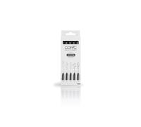 COPIC Multiliner Set, Negro, 5 Fineliner en diferentes grosores de trazo, rotuladores de dibujo con punta fina y tinta pigmentada resistente al agua