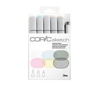 Copic Sketch Set «Blending Basics», 6 rotuladores dobles con punta de anchura media y punta de pincel