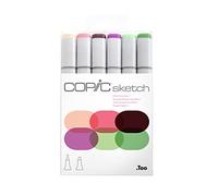 Copic Sketch Set «Floral Favorite 1», 6 marcadores dobles con punta mediana y punta de pincel.