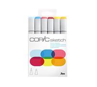 Copic Sketch Set «Primarios perfectos», 6 rotuladores dobles con punta mediana y punta de pincel