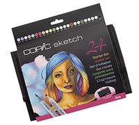 COPIC Sketch Set «Starter Set», 24 piezas en estuche, rotulador doble con punta mediana y punta de pincel
