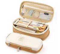 Copiel Estuche Expandible para Lápices, Estuche para Lápices de Gran Capacidad, Estuche para Bolígrafos, Organizador de Papelería para Niñas, Niños, Colegio, Secundaria Caqui