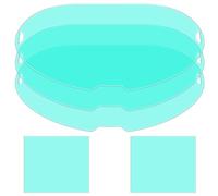 Copkim 5 piezas de pantalla de visualización grande de repuesto para casco de soldadura para casco de soldadura (pantalla exterior redonda + pantalla interior)