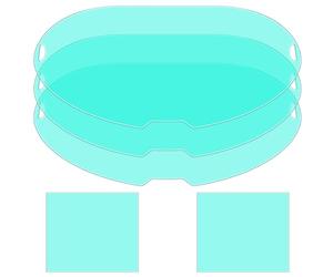 Copkim 5 piezas de pantalla de visualización grande de repuesto para casco de soldadura para casco de soldadura (pantalla exterior redonda + pantalla interior)