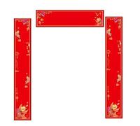 Coplas artísticas del Festival de Primavera, 2 piezas, decoraciones de puerta de coplas en blanco, coplas chinas en blanco, papel de copla del Festival de Primavera, papel de arroz rojo, Festival de P