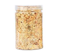 Copos de lámina de oro para resina, Copos de oro 5g para hacer velas, Artesanía, Accesorios de resina, Pintura, Artesanía, Arte de uñas, Arte maravilloso