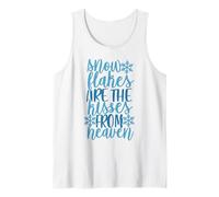 Copos de Nieve Son los Besos del Cielo Amante de la Temporada congelada Camiseta sin Mangas