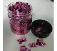 Copos dorados, copos de lámina dorada para resina, azul, rojo, morado, rosa, metálico para hacer joyas de resina, uñas, pintura, manualidades y limo (rojo rosa)