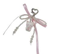 Copos Osos Y Cuentas Bowknot Llaveros Ligero Día Diario Encanto Regalo Para Su Agencia de Amistad Viaje Llavero Elegante, Hebilla de puerta, Talla única