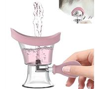 Coppa per il lavaggio degli occhi, Kit per il lavaggio degli occhi silicone manuale aria/pulizia degli occhi strumento per il lavaggio degli occhi (Rosa)