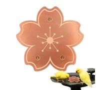 Copper Bird Bath Cleaning Disk, Natural Birdbath Purification Plate, 3.94x3.94 Inches, All-Season Bowl Cleaner for Outdoor Patio Yard Landscaping, Prevents Build-Up in Garden Park Wildlife Water