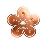 Copper Bird Bath Purifier Disk, Floral Water Cleaning Panel for Birdbath, Natural Algae Control Water for Garden Backyard Patio Courtyard Use, Birdbath Cleaner, Copper Purification Plate Set