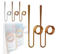Copper Book Holder Ring, Bookmark Metal Thumb Book Page Holder, Finger Rings Bookmark Kit, Handmade Utility Metal Books Page Opener Clip for Reading (Copper+Gold)