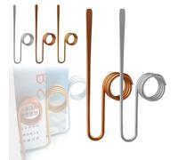 Copper Book Holder Ring, Bookmark Metal Thumb Book Page Holder, Finger Rings Bookmark Kit, Handmade Utility Metal Books Page Opener Clip for Reading (Silver+Copper)
