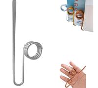 Copper Book Holder Ring,Metal Thumb Ring Bookmark Clip Book,Book Holder Ring Bookmark Copper,Handmade Utility Metal Books Page Opener Clip, for Book Lovers Reading Women,Men (Silver)