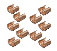 Copper "C" Tap, terminales de conexión de cobre y alambre no aislados, conector de tierra en forma C, paquete de 10 unidades (C-76, 10)