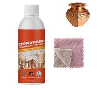 Copper Cleaner for Pots and Pans,Brass Copper Cleaner Polish Spray,Copper Cleaner and Polish,Brass Cleaner and Polish Spray,Copper Cleaner Tarnish Remover,Containing a Cloth