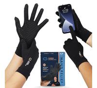 Copper Compression - Guantes de compresión de todos los dedos para artritis ¡#1 en mayor contenido de cobre GARANTIZADO! Los mejores guantes con infusión de cobre para túnel carpiano, escribir en el ordenador y soporte para las manos. 1 PAR de guantes (Small)