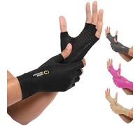 Copper Compression - Los guantes #1 de recuperación en cobre para artritis, ¡mayor contenido de cobre GARANTIZADO! Los mejores guantes con infusión de cobre para túnel carpiano, escribir en el ordenador y soporte diario para las manos. (1 PAR Tamaño Medium)