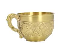 Copper Cup, rétro en tasse en métal avec une gravure et un look élégant dans le design vintage, adapté aux événements à la maison ou à la coupe de fête élégants