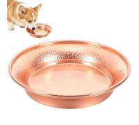 Copper Dog Bowl - Non-Slip Cat Food Bowls Water Dish Round