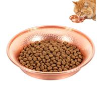 Copper Dog Bowl | Non-Slip Round Textured Wide Opening Dog Dish
