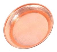 Copper Dog Bowl | Non-Slip Round Textured Wide Opening Dog Dish | Cat Food