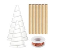 Copper Garden Antenna - 8.2ft Growth Wires, Durable Wooden Sticks Plant Support, Adjustable Secure Clamps Farming Systems, Healthy Indoors Potted Flowers Care Rods - For Nursery Lawns Agriculture