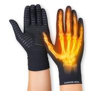 COPPER HEAL Guantes de mano completos de compresión para artritis - Guante de cobre para artritis reumatoide Túnel carpiano RSI Osteoartritis y tendinitis Dedos de mano completos