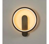 Copper LED Wall Light Round Wall Mount Lamp Indoor Atmosphere Wall Sconce, 3000K/4000K/6000K Adjustable, 11W Brass Ring Shape Home Decor Lighting Fixture For Bedroom Bedsid