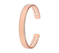 Copper Magnetic Bracelet - Adjustable Rose Gold Bangle for Men Women Daily Wear | Polished Alloy Open Cuff with Jewelry Stylish Casual, Outdoor Indoor Fashion Wrist Band for Support Accessory