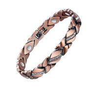 Copper Magnetic Bracelets for Women Arthritis Pain Ref~3500 Gauss Magnet Bracelet~effective Therapy for Rsi&carpal Tunnel~100% Pure Copper Crystal