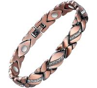 Copper Magnetic Bracelets for Women Arthritis Pain Ref~3500 Gauss Magnet Bracelet~effective Therapy for Rsi&carpal Tunnel~100% Pure Copper Crystal A