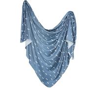 Copper Pearl Prima de punto de bebé manta de recepción de empañar la marina de guerra y negro Triángulos "Norte"