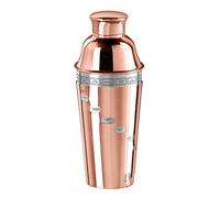 Copper Plated 4 Pieces Cocktail Shaker Set with 15 Drink Recipe Attached by Oggi
