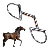 Copper Roller Mouth Bit, Snaffle Horse Training Bit, D-Ring Horse Bit for Racing, Training Snaffle Bits, Copper Roller Mouth, D-Ring Horse Control for Racing and Training, Single Joint Control